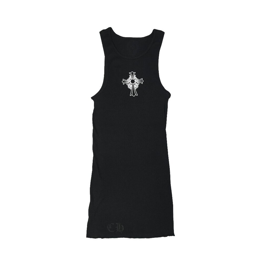 Chrome Hearts Hairy Cross Tank Top Black